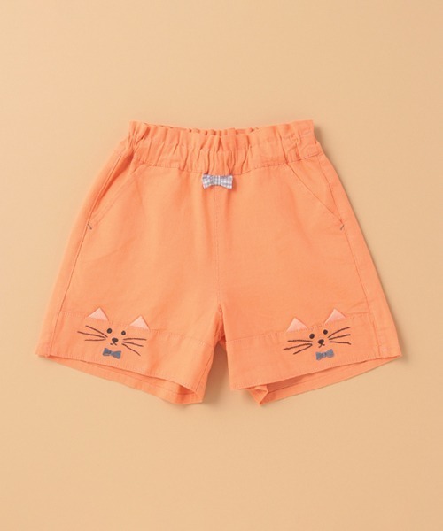 kladskap（クレードスコープ）の「裾ネコ4分丈パンツ（その他パンツ・キッズ・ピンク/サックスブルー・90cm/100cm/110cm/120cm）」の2枚目の写真