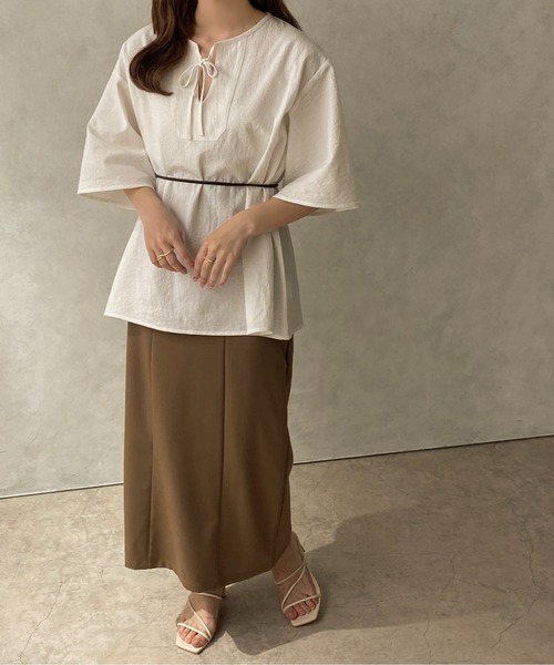 apres jour clair(アプレジュールクレア)の「【apres jour clair】カフタンチュニックブラウス【ZOZOTOWN限定アイテム】(シャツ/ブラウス・レディース・ホワイト/ライトベージュ・フリー/X-LARGE)」の10枚目の写真