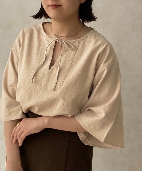 apres jour clair(アプレジュールクレア)の「【apres jour clair】カフタンチュニックブラウス【ZOZOTOWN限定アイテム】(シャツ/ブラウス・レディース・ホワイト/ライトベージュ・フリー/X-LARGE)」の13枚目の写真