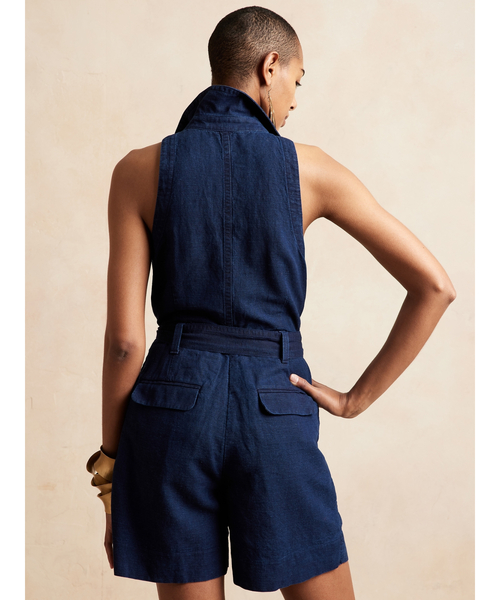 Banana Republic(バナナリパブリック)の「キャンプ オールインワン(つなぎ/オールインワン・レディース・インディゴブルー・2/4/0/00/6)」の2枚目の写真