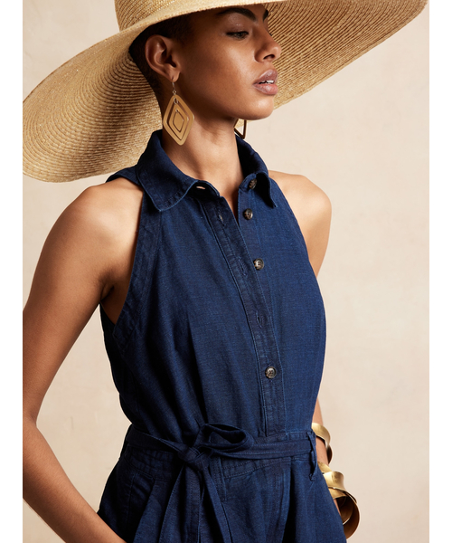 Banana Republic(バナナリパブリック)の「キャンプ オールインワン(つなぎ/オールインワン・レディース・インディゴブルー・2/4/0/00/6)」の3枚目の写真