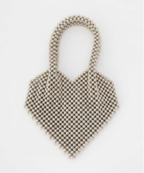 Casselini（キャセリーニ）の「Casselini(キャセリーニ)ハートビーズバッグ（ハンドバッグ・レディース・ブラック/シルバー/アイボリー・FREE）」の15枚目の写真