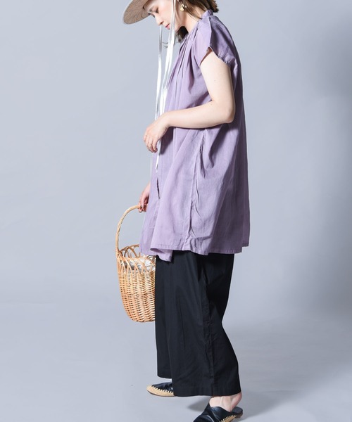 folka（フォルカ）の「【folka（フォルカ）】ギャザーブラウス（シャツ/ブラウス・レディース・オフホワイト/ブラック/ブラウン/ラベンダー・ONE SIZE）」の17枚目の写真