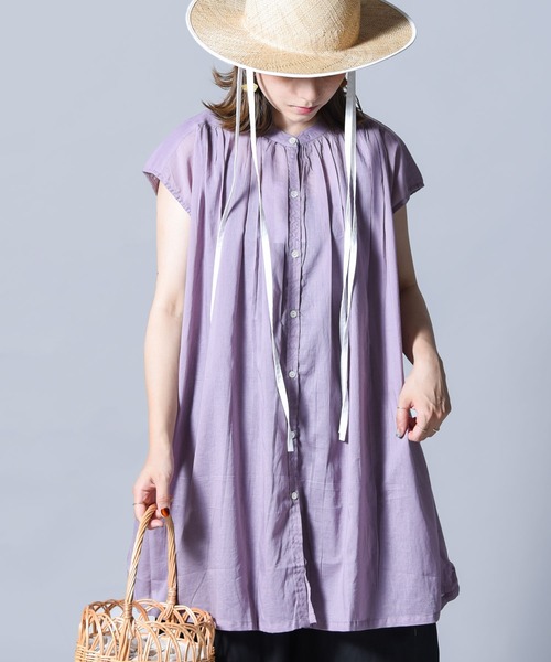 folka（フォルカ）の「【folka（フォルカ）】ギャザーブラウス（シャツ/ブラウス・レディース・オフホワイト/ブラック/ブラウン/ラベンダー・ONE SIZE）」の20枚目の写真