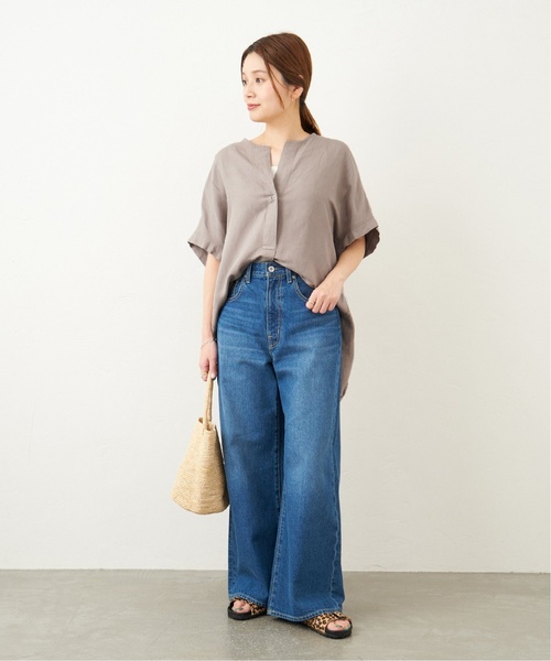 JOURNAL STANDARD(ジャーナルスタンダード)の「《追加2》レーヨン麻ノーカラーブラウス(シャツ/ブラウス・レディース・ホワイト/ライトグレー/ブラック/ブルー/カーキ/ベージュ/ピンク/ベージュ系その他・FREE)」の13枚目の写真