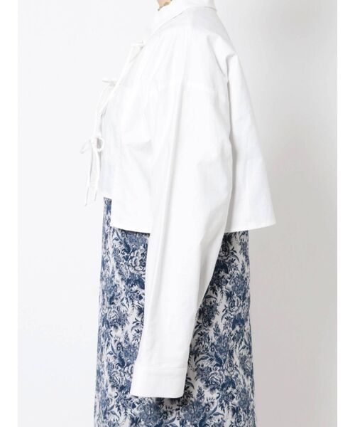 merry jenny（メリージェニー）の「ショートキリカエリボンシャツ（シャツ/ブラウス・レディース・オフホワイト/ブラック・FREE）」の22枚目の写真