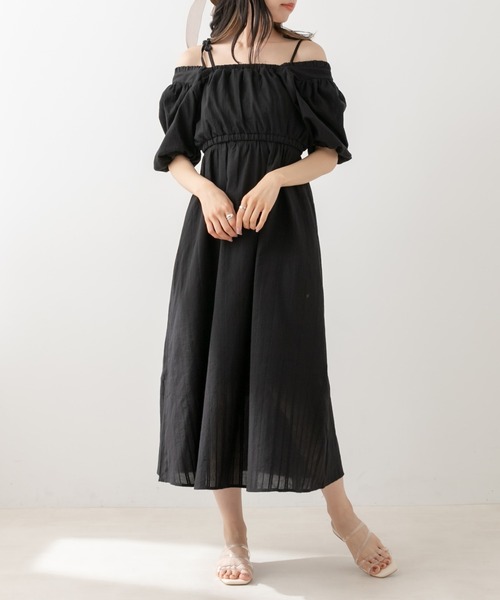 オリーブデオリーブ　ワンピース　ブラック OLIVE des OLIVE（オリーブデオリーブ）の「【WEB限定】2枚重ね
