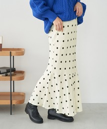 ROPE' PICNIC | ドット/花柄麻混マーメイドスカート(スカート)