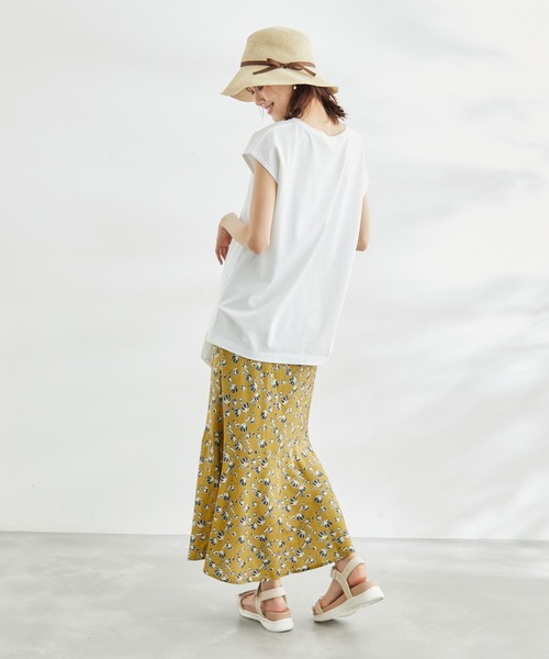 ROPE' PICNIC（ロペピクニック）の「ドット/花柄麻混マーメイドスカート（スカート・レディース・ブラック/キナリ/イエロー・36/38）」の10枚目の写真