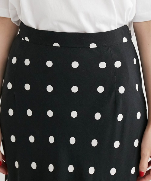 ROPE' PICNIC（ロペピクニック）の「ドット/花柄麻混マーメイドスカート（スカート・レディース・ブラック/キナリ/イエロー・36/38）」の20枚目の写真