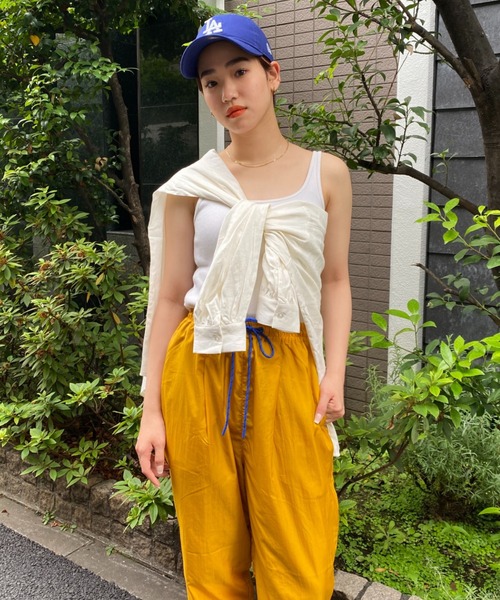 RODEO CROWNS WIDE BOWL(ロデオクラウンズワイドボウル)の「PLAY ナイロンパンツ(その他パンツ・レディース・グリーン/ブラック/マスタード/ライトベージュ・FREE)」の8枚目の写真