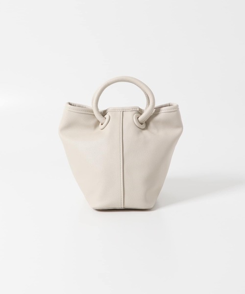 URBAN RESEARCH（アーバンリサーチ）の「リングハンドル2WAYバッグ（ハンドバッグ・レディース・ブラウン/アイボリー・-）」の5枚目の写真