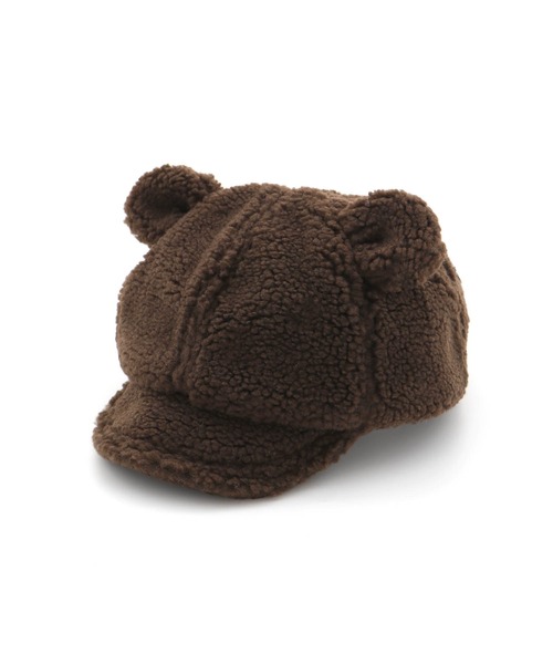 MAKE YOUR DAY（メイクユアデイ）の「くまみみボアキャップ（キャップ・キッズ・アイボリー/チャコールグレー/ブラウン・XS/L/S/M）」の22枚目の写真