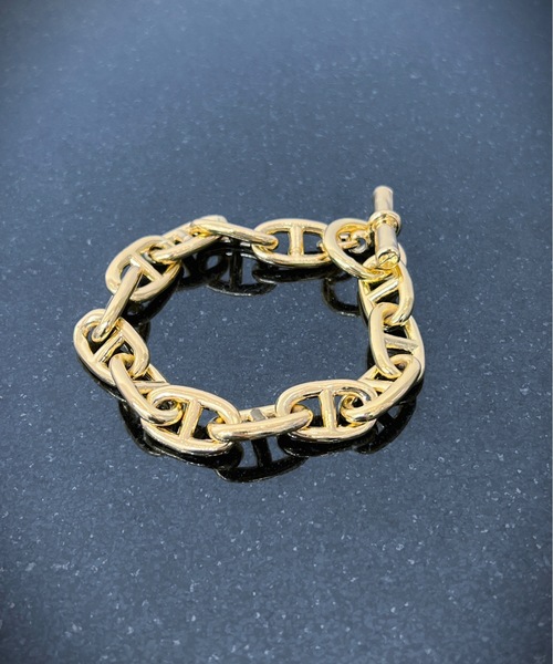 Burner（バーナー）の「【OKUOKU　0909】重量感　アンカーチェーン　４サイズ　ブレスレット　ネックレスタイプ　 / oku-bracelet-23-15（ブレスレット・メンズ・その他1/シルバー×ゴールド/シルバー×ブラック/ゴールド/ブラック・FREE/90/150/75）」の9枚目の写真