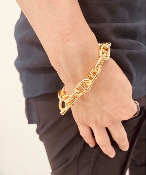 Burner（バーナー）の「【OKUOKU　0909】重量感　アンカーチェーン　４サイズ　ブレスレット　ネックレスタイプ　 / oku-bracelet-23-15（ブレスレット・メンズ・その他1/シルバー×ゴールド/シルバー×ブラック/ゴールド/ブラック・FREE/90/150/75）」の15枚目の写真