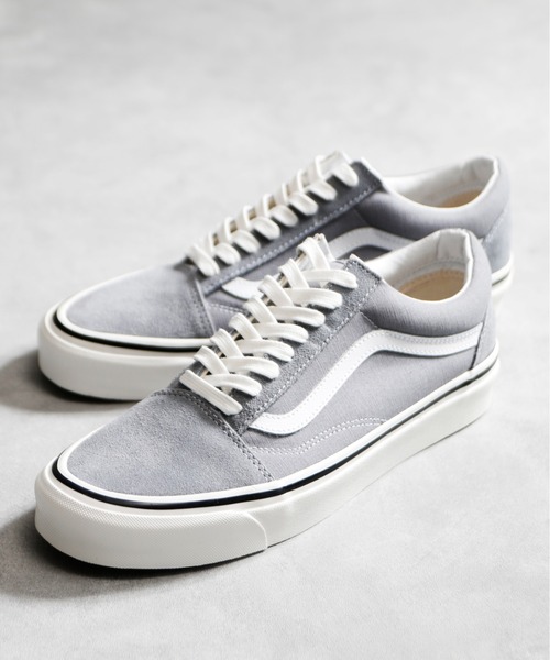 And A（アンドエー）の「VANS ヴァンズ / OLD SKOOL 36 DX（Anaheim Factory）オールドスクール スエードキャンバスローカットスニーカー / VN0A4BW3BLS VN0A4BW3BM7（スニーカー・メンズ・グレイッシュブルー/マスタード・27.5cm/26.5cm/27cm/28cm）」の2枚目の写真