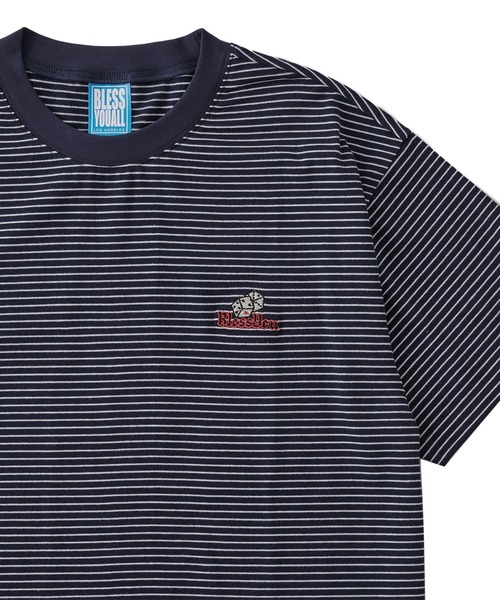 WHO'S WHO gallery（フーズフーギャラリー）の「【BLESS YOU/ブレスユー】ダイスボーダーTEE（Tシャツ/カットソー・メンズ・ブラック/ネイビー/ブラウン・FREE）」の12枚目の写真