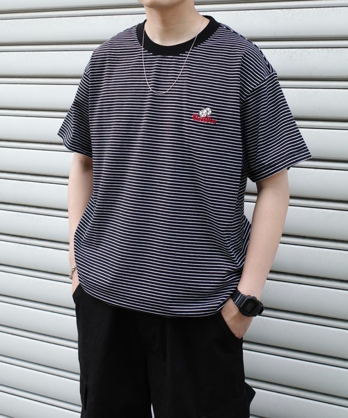 WHO'S WHO gallery（フーズフーギャラリー）の「【BLESS YOU/ブレスユー】ダイスボーダーTEE（Tシャツ/カットソー・メンズ・ブラック/ネイビー/ブラウン・FREE）」の15枚目の写真