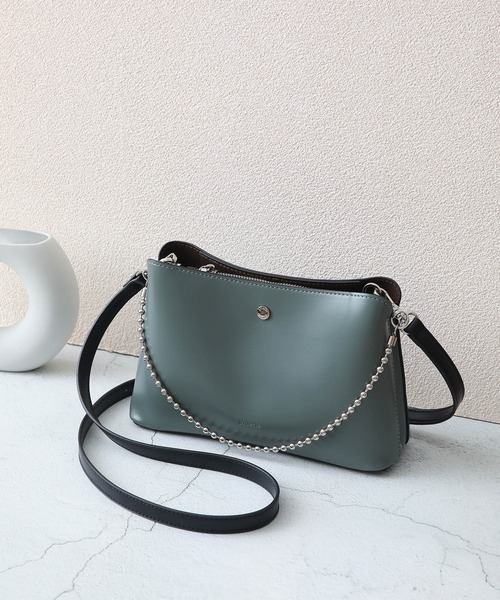 jouetie（ジュエティ）の「【jouetie/ジュエティ】カラーエッジ　両アオリポケット　ショルダーバッグ（ショルダーバッグ・レディース・アイボリー/グレイッシュベージュ/ブルー系その他/ブラック/ブルー/ダークブラウン/ダークグリーン・FREE）」の12枚目の写真