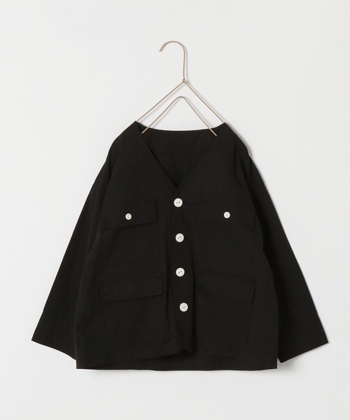 LOWRYS FARM（ローリーズファーム）の「コットンミリタリーシャツジャケット　162245（シャツ/ブラウス・キッズ・アイボリー/ブラック/カーキ・110cm/120cm/130cm/140cm/150cm）」の3枚目の写真