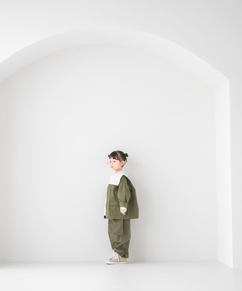 LOWRYS FARM（ローリーズファーム）の「コットンミリタリーシャツジャケット　162245（シャツ/ブラウス・キッズ・アイボリー/ブラック/カーキ・110cm/120cm/130cm/140cm/150cm）」の20枚目の写真