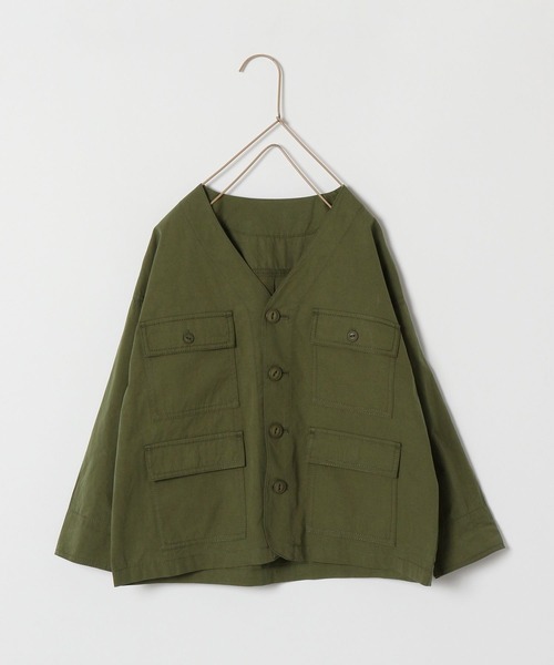 LOWRYS FARM（ローリーズファーム）の「コットンミリタリーシャツジャケット　162245（シャツ/ブラウス・キッズ・アイボリー/ブラック/カーキ・110cm/120cm/130cm/140cm/150cm）」の14枚目の写真