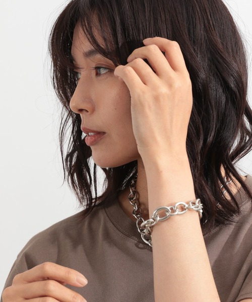 BARNYARDSTORM（バンヤードストーム）の「BARNYARDSTORM / ボリュームチェーンブレス（ブレスレット・レディース・シルバー/ゴールド・FREE）」の8枚目の写真