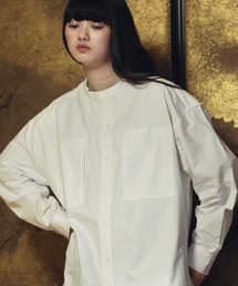オーバーサイズ バンドカラー L/S シャツ