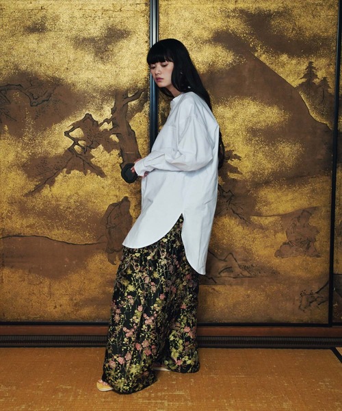 Air Tokyo（エアートウキョー）の「オーバーサイズ バンドカラー L/S シャツ（シャツ/ブラウス・メンズ・ホワイト/ブラック/ホワイト系その他・MEDIUM/LARGE/SMALL）」の12枚目の写真