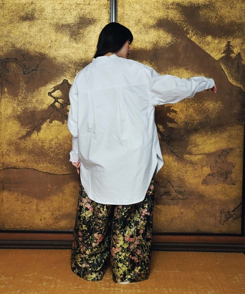 Air Tokyo（エアートウキョー）の「オーバーサイズ バンドカラー L/S シャツ（シャツ/ブラウス・メンズ・ホワイト/ブラック/ホワイト系その他・MEDIUM/LARGE/SMALL）」の13枚目の写真