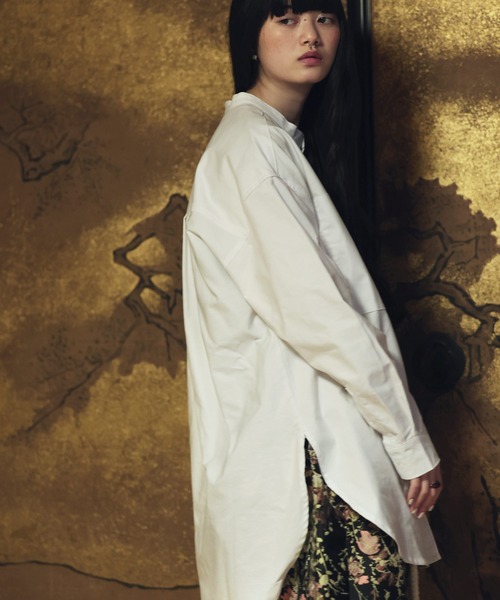 Air Tokyo（エアートウキョー）の「オーバーサイズ バンドカラー L/S シャツ（シャツ/ブラウス・メンズ・ホワイト/ブラック/ホワイト系その他・MEDIUM/LARGE/SMALL）」の15枚目の写真