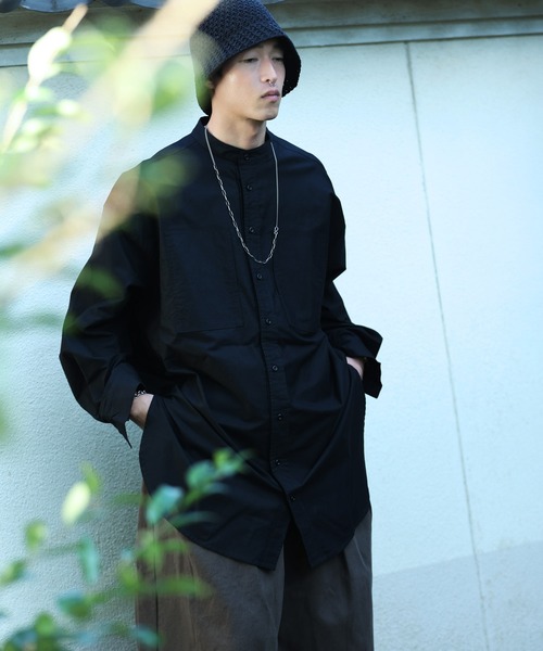 Air Tokyo（エアートウキョー）の「オーバーサイズ バンドカラー L/S シャツ（シャツ/ブラウス・メンズ・ホワイト/ブラック/ホワイト系その他・MEDIUM/LARGE/SMALL）」の17枚目の写真