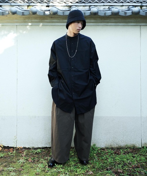 Air Tokyo（エアートウキョー）の「オーバーサイズ バンドカラー L/S シャツ（シャツ/ブラウス・メンズ・ホワイト/ブラック/ホワイト系その他・MEDIUM/LARGE/SMALL）」の19枚目の写真