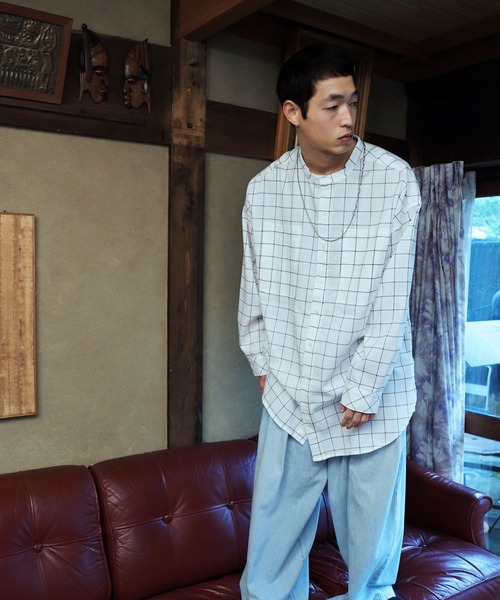 Air Tokyo（エアートウキョー）の「オーバーサイズ バンドカラー L/S シャツ（シャツ/ブラウス・メンズ・ホワイト/ブラック/ホワイト系その他・MEDIUM/LARGE/SMALL）」の22枚目の写真