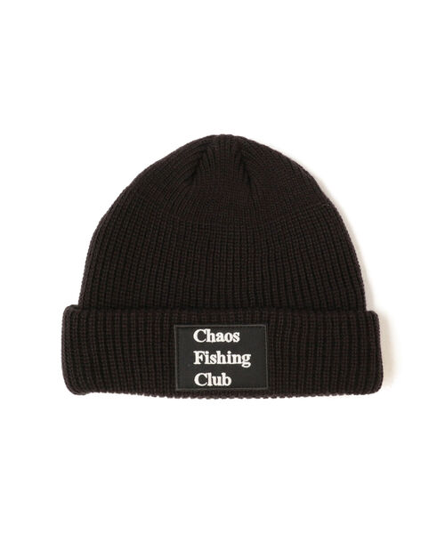 BEAMS T（ビームスティー）の「Chaos Fishing Club / LOGO KNIT CAP（ニットキャップ/ビーニー・メンズ・グレー/ブラック・ONE SIZE）」の2枚目の写真