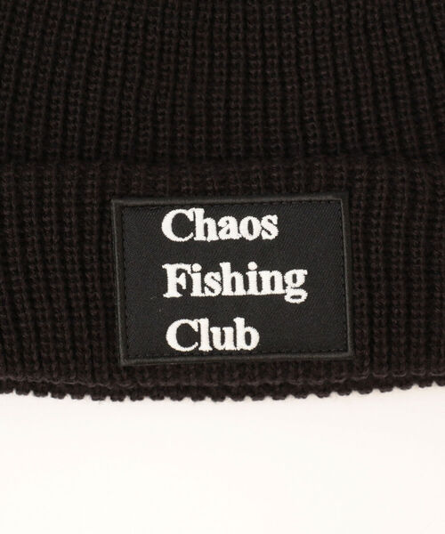BEAMS T（ビームスティー）の「Chaos Fishing Club / LOGO KNIT CAP（ニットキャップ/ビーニー・メンズ・グレー/ブラック・ONE SIZE）」の6枚目の写真