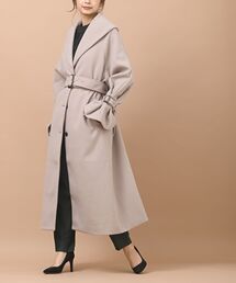 ボリュームタックスリーブショールカラーコート