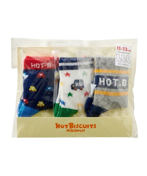 HOT BISCUITS（ホットビスケッツ）の「クルー丈ソックスパック３足セット（ソックス/靴下・キッズ・ホワイト/ピンク/ブルー/マルチ・13-15cm/11-13cm/15-17cm/17-19cm/9-10cm）」の20枚目の写真