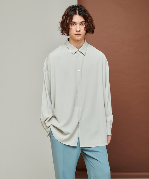 tk.TAKEO KIKUCHI(ティーケータケオキクチ)の「◆カラービッグシャツ(シャツ/ブラウス・メンズ・ダークグリーン/ブラック/ワインレッド/グレー・01/02/03)」の3枚目の写真