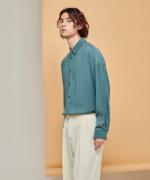 tk.TAKEO KIKUCHI(ティーケータケオキクチ)の「◆カラービッグシャツ(シャツ/ブラウス・メンズ・ダークグリーン/ブラック/ワインレッド/グレー・01/02/03)」の4枚目の写真