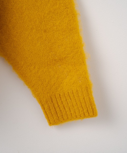 WHIMSIC（ウィムジック）の「【ユニセックス/WEB限定】プレーンシャギーニットカーディガン（カーディガン/ボレロ・レディース・ピンク/イエロー/ブルー/グリーン・FREE）」の6枚目の写真