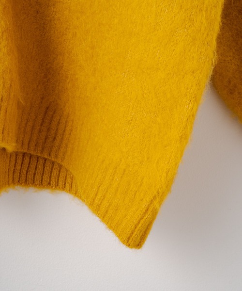 WHIMSIC（ウィムジック）の「【ユニセックス/WEB限定】プレーンシャギーニットカーディガン（カーディガン/ボレロ・レディース・ピンク/イエロー/ブルー/グリーン・FREE）」の8枚目の写真