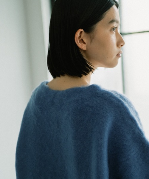 WHIMSIC（ウィムジック）の「【ユニセックス/WEB限定】プレーンシャギーニットカーディガン（カーディガン/ボレロ・レディース・ピンク/イエロー/ブルー/グリーン・FREE）」の15枚目の写真