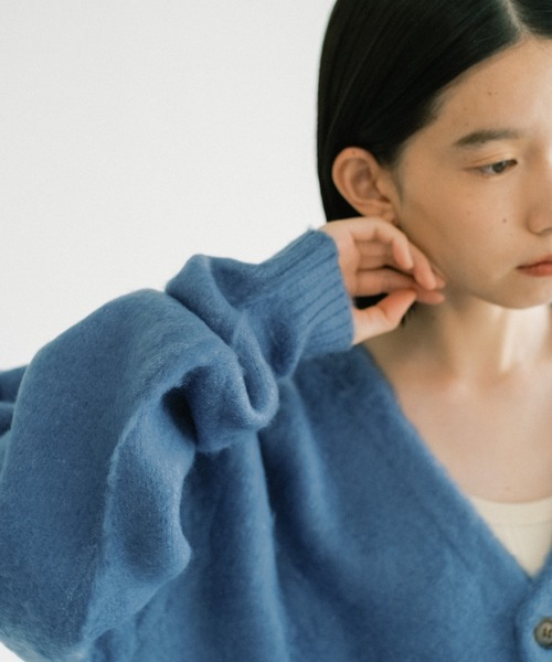 WHIMSIC（ウィムジック）の「【ユニセックス/WEB限定】プレーンシャギーニットカーディガン（カーディガン/ボレロ・レディース・ピンク/イエロー/ブルー/グリーン・FREE）」の17枚目の写真