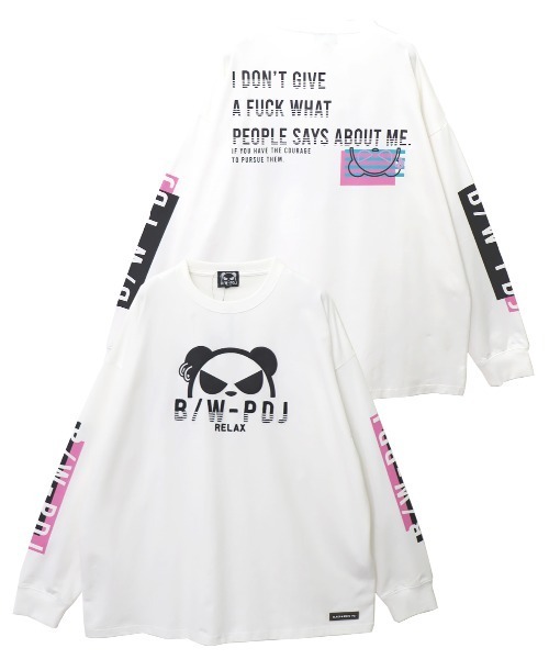 JACKROSE(ジャックローズ)の「JE B/W-PDJ センターロゴ BIG L/STee(Tシャツ/カットソー・メンズ・ホワイト/ブラック・M/L/XL)」の2枚目の写真