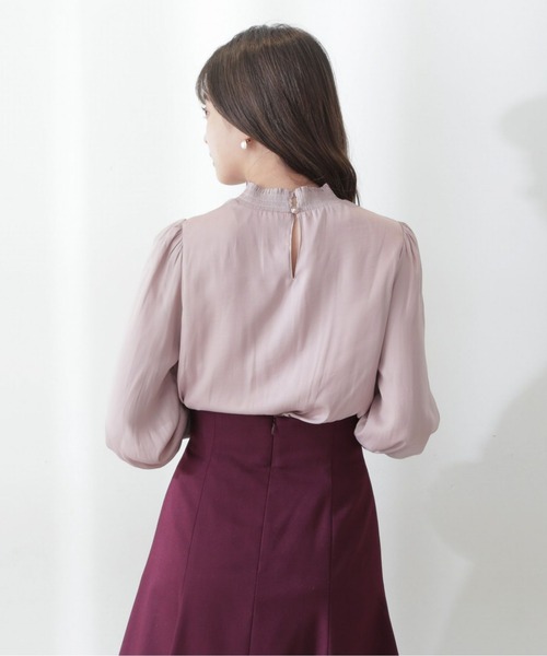 PROPORTION BODY DRESSING(プロポーションボディドレッシング)の「カフスシャーリングブラウス / 1212210006(シャツ/ブラウス・レディース・ネイビー/ホワイト系その他/ピンク/パープル・FREE)」の11枚目の写真