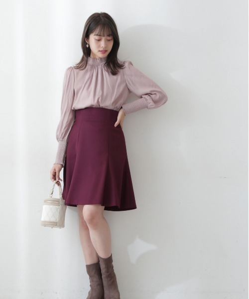 PROPORTION BODY DRESSING(プロポーションボディドレッシング)の「カフスシャーリングブラウス / 1212210006(シャツ/ブラウス・レディース・ネイビー/ホワイト系その他/ピンク/パープル・FREE)」の13枚目の写真