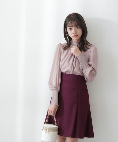 PROPORTION BODY DRESSING(プロポーションボディドレッシング)の「カフスシャーリングブラウス / 1212210006(シャツ/ブラウス・レディース・ネイビー/ホワイト系その他/ピンク/パープル・FREE)」の14枚目の写真