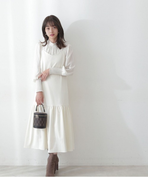 PROPORTION BODY DRESSING(プロポーションボディドレッシング)の「カフスシャーリングブラウス / 1212210006(シャツ/ブラウス・レディース・ネイビー/ホワイト系その他/ピンク/パープル・FREE)」の6枚目の写真