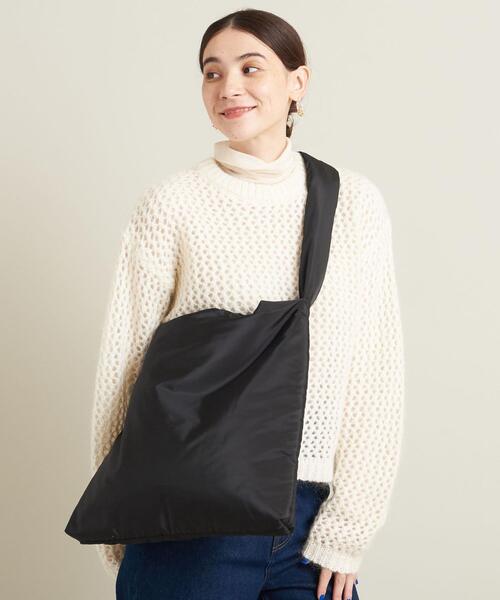 BEAUTY&YOUTH UNITED ARROWS（ビューティーアンドユースユナイテッドアローズ）の「スクエア ワイド ショルダーバッグ -2WAY-（ショルダーバッグ・レディース・ブラック/オフホワイト・FREE）」の3枚目の写真